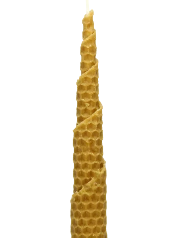 vela de cera en espiral Vela de panel de abeja natural echa a mano en Murcia. Miel emoción apicultores de Murcia
